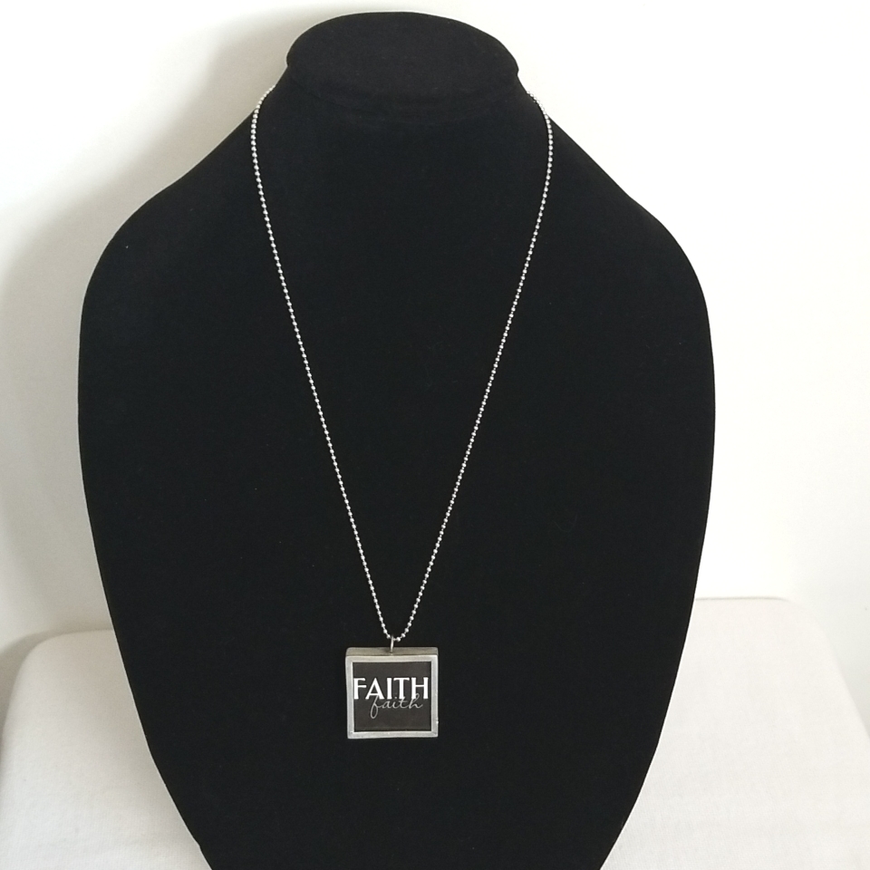 Silver Cross Faith Necklace